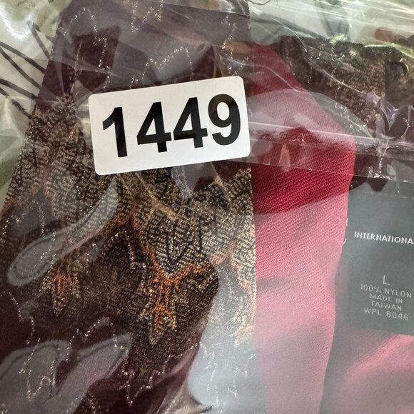 INC Y2K Babydoll Top Womens Size L Nylon Chevron Forest Fairy Empire Waist Vtg - Picture 6 of 6